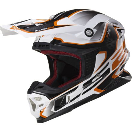 LS2 MX456.21 COMPASS WHITE ORANGE S